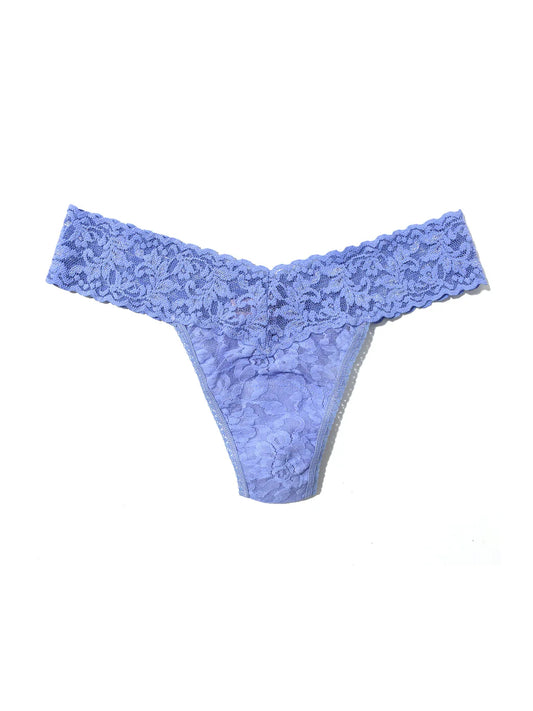 Petite Low Rise Signature Lace Thong In Cool Water - Hanky Panky