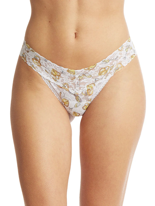 Low Rise Signature Lace Thong In Forever Gold - Hanky Panky