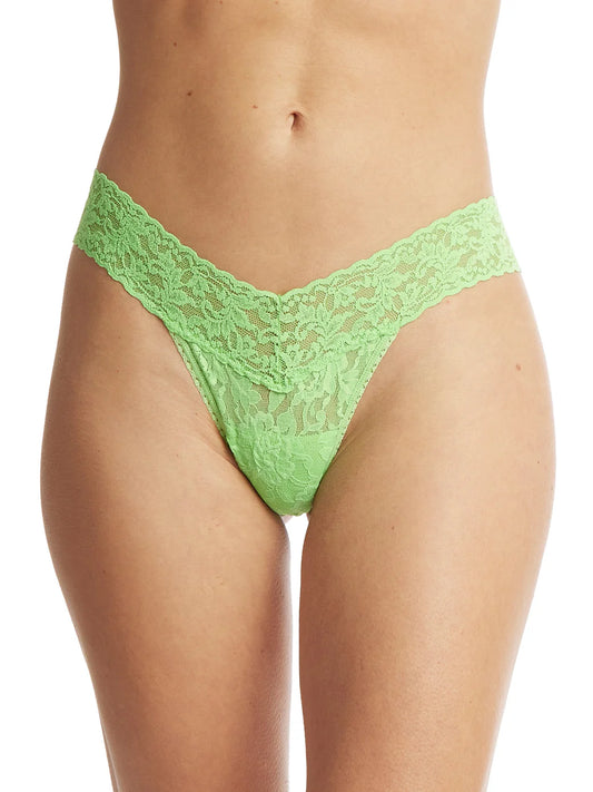 Low Rise Signature Lace Thong In Kiwi Punch - Hanky Panky
